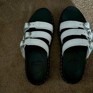 Doc Marten white blaire slide sandals